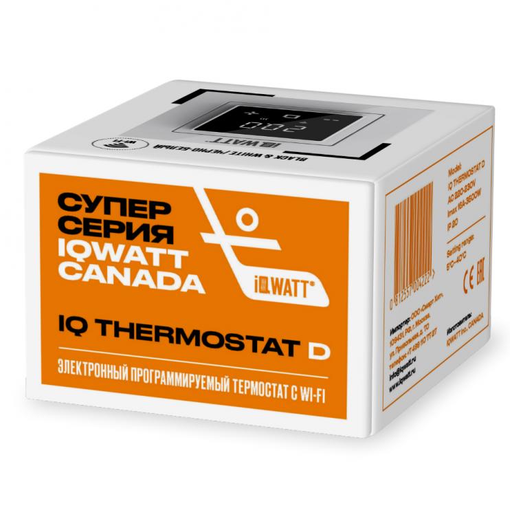 Электронный программируемый термостат IQ THERMOSTAT D black/white WI-FI
